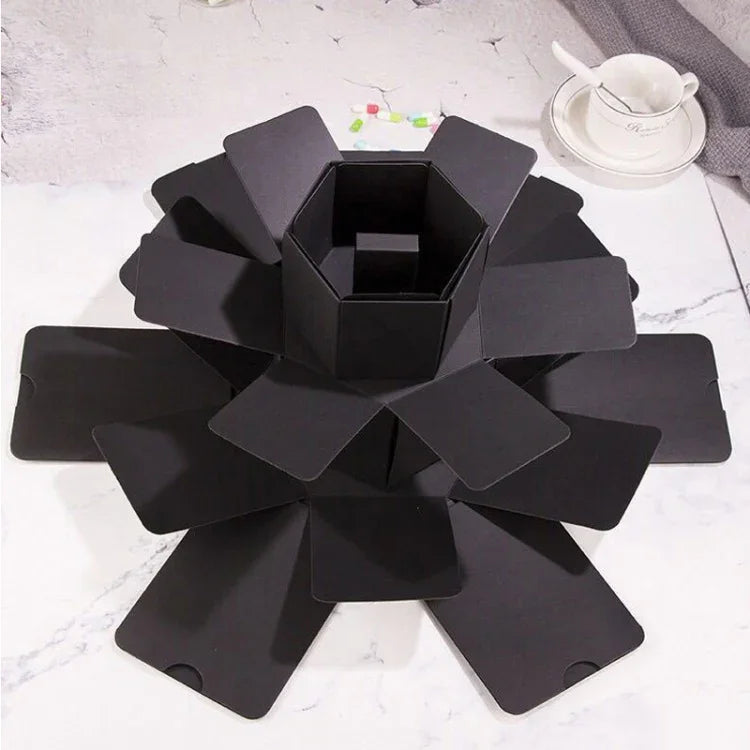 Surprise Hexagon Blooming DIY Handmade Album Creative Photo Box Star Gift Box, Handmade Album