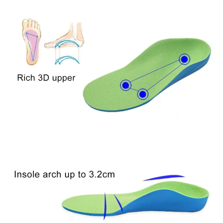 Children PU XO Leg Corrective Insole, Size: 18cm, Size: 18cm