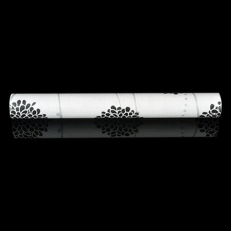 Black Flower Ball Creative 3D Stone Brick Decoration Wallpaper Stickers Bedroom Living Room Wall Waterproof Wallpaper Roll, Size: 45 x 1000cm, Black flower ball