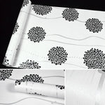 Black Flower Ball Creative 3D Stone Brick Decoration Wallpaper Stickers Bedroom Living Room Wall Waterproof Wallpaper Roll, Size: 45 x 1000cm, Black flower ball