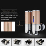 Triple Hotel Shower Manual Dispenser Wall Mounted Washing Liquid Shampoo Soap Bottle, Capacity: 1200ml, 1200ml/Transparent, 1200ml/White, 1200ml/Black, 1200ml/Gold, 1200ml/Red, 1200ml/Silver