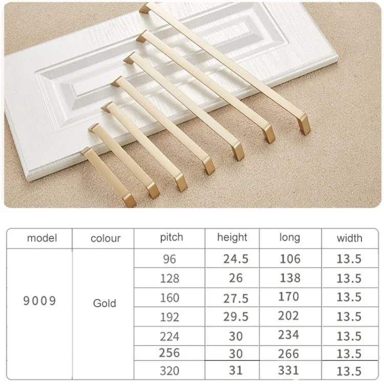 9009-128 Modern Simple Cabinet Door Handle Drawer Wardrobe Zinc Alloy Handle, 9009-128