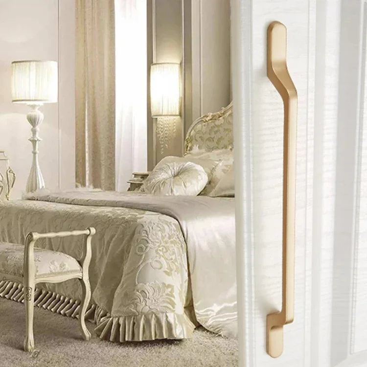 9009-128 Modern Simple Cabinet Door Handle Drawer Wardrobe Zinc Alloy Handle, 9009-128