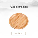 Household Creative Simple Round Bamboo Tea Tray Mini Tea Table, Diameter: 20cm, Diameter: 20cm