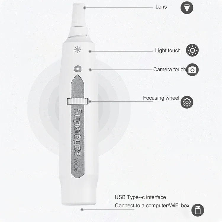 Supereyes Y008P Ear Nose Mouth Wireless Digital Electronic Endoscope, Y008P