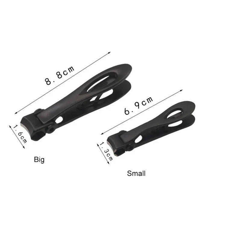 Nail Art Tool Nail Clipper Stainless Steel Nail Nipper, Size: S, 6.9 x 1.3cm, Size: 6.9 x 1.3cm (Black)