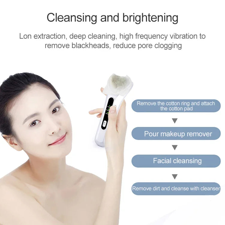 BLK-D020 Ion Import and Export Instrument Facial Beauty Massage Instrument Heating Vibration Ffacial Skin Care Instrument