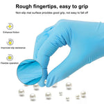 100pcs Blue Disposable Butyronitrile Gloves Housework Supplies, Size: L, Suitable for Palm Width: 9cm-10cm, New / Old Packing Box Random Delivery, Size: L