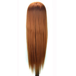 Practice Disc Hair Braided Mannequin Head Wig Styling Trimming Head Model, Brown, Black, Marron, Beige