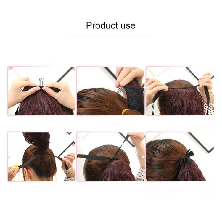 Natural Long Straight Hair Ponytail Bandage-style Wig Ponytail for Women，Length: 75cm, 75cm
