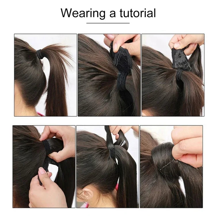 4# Invisible Seamless Bandage-style  Wig Long Straight Hair Wig Ponytail, 4#