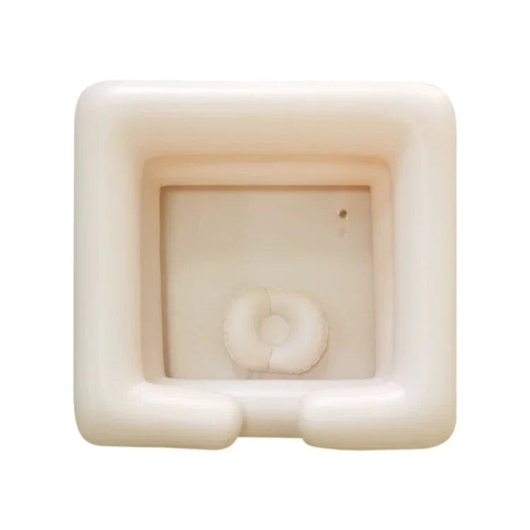 PVC Portable Square Inflatable Wash Basin Home Care Shampoo Trough, Inflatable Wash Basin