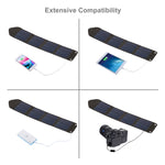 HAWEEL 14W 5V 2.4A Portable Foldable Solar Charger Outdoor Travel Rechargeable Folding Bag with 4 Solar Panels & USB Port, Size: S, 14W
