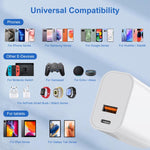 HAWEEL 20W Dual-Port Fast Charger Adapter, US Plug, Dual-Port Charger US Plug