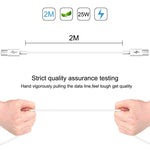 HAWEEL 25W 3A Type-C / USB-C to Type-C / USB-C PD Fast Charging Data Cable, Length: 2m, Type-C to Type-C 2m
