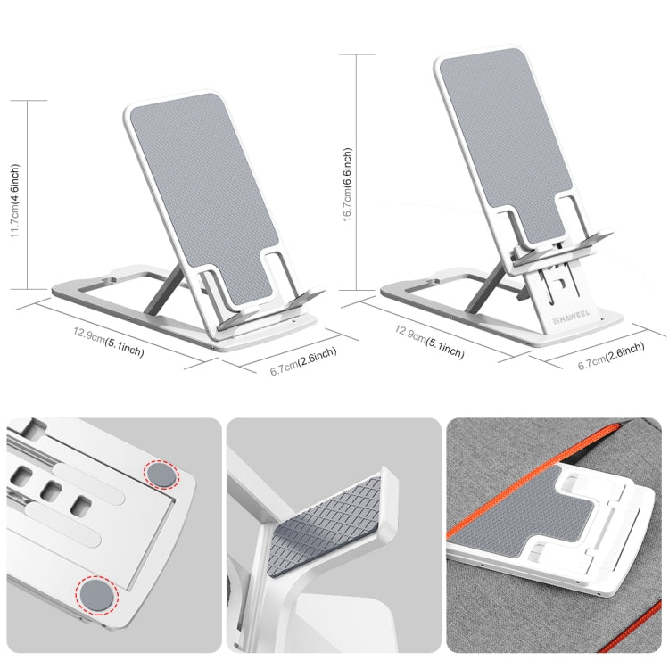 HAWEEL Adjustable Lifting Folding Portable Live Broadcast Desktop Plastic Holder, Plastic