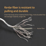 KZ 8 Pin Oxygen-free Copper Silver Plated Upgrade Cable for Most MMCX Interface Earphones