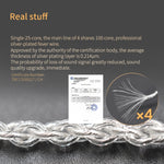 KZ 8 Pin Oxygen-free Copper Silver Plated Upgrade Cable for Most MMCX Interface Earphones