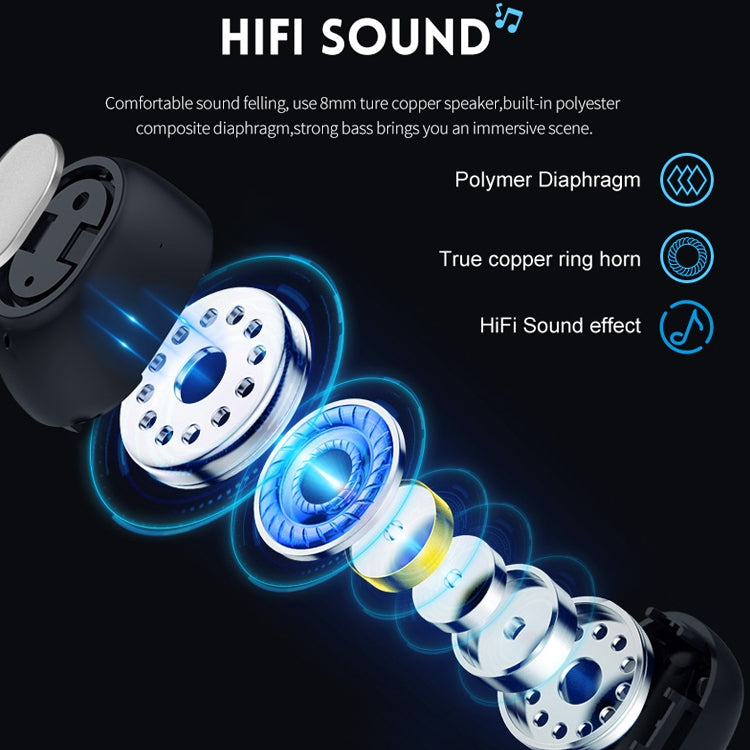 Q2 TWS Bluetooth 5.0 Binaural Stereo Wireless Sports Bluetooth Earphone