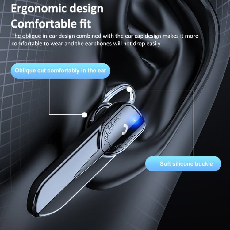 M81 CVC Noise Reduction Unilateral Business Ear-mounted Bluetooth Earphone, Support Siri & One for Two