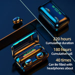 R11 Mirror LED Light + Digital Display Noise Reduction Bluetooth Earphone, R11 (White), R11 (Black)