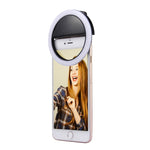 Charging Selfie Beauty Light For iPhone, Galaxy, Huawei, Xiaomi, LG, HTC and Other Smart Phones with Adjustable Clip & USB Cable