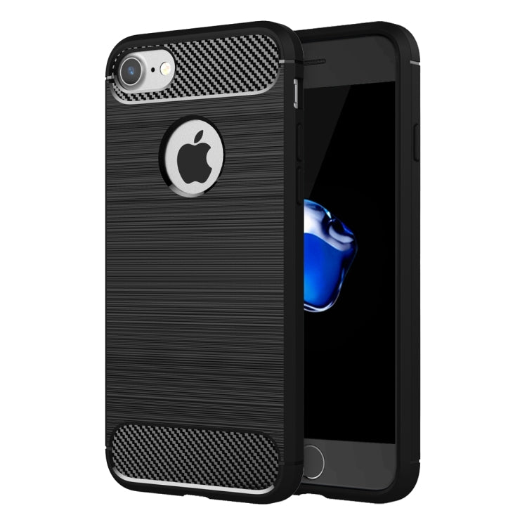 For  iPhone 8 & 7  Brushed Texture Fiber TPU Rugged Armor Protective Case, For iPhone 8 & 7, For 8 & 7