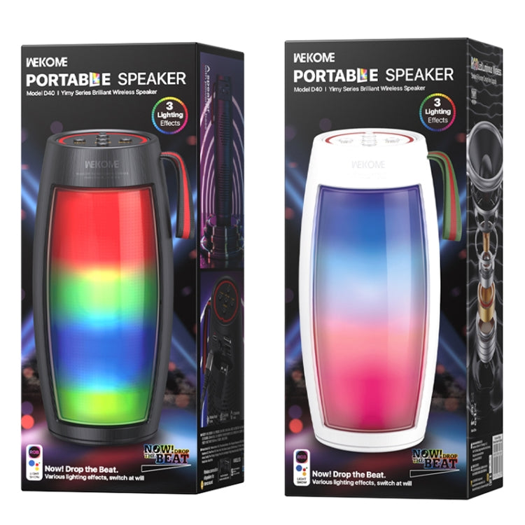 WEKOME D40 5W Sound Pulse Colorful Bluetooth Speaker, D40 (White), D40 (Black)