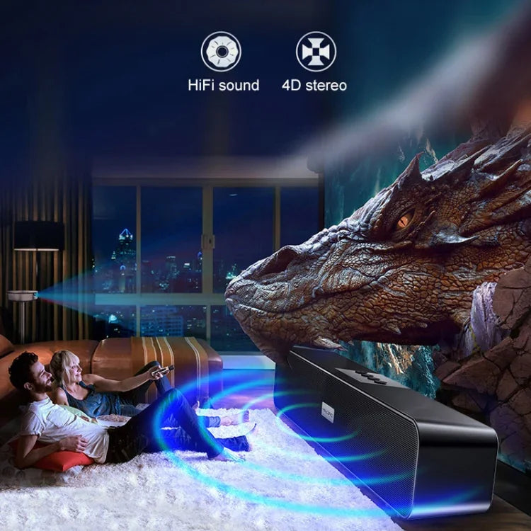 YINDIAO A36 Bluetooth 5.0 Smart Subwoofer Computer Wireless Bluetooth Speaker, Bluetooth Standard Version, Bluetooth Standard Version(Black)