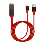 8 Pin Male to HDMI & USB Male Adapter Cable, Length: 2m, 8 Pin Male
