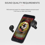 X8 TWS Outdoor Sports Portable In-ear Bluetooth V5.0 Earphone with Charging Box