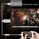 Onten 7562 USB Female to HDMI Phone to HDTV Adapter Cable for iPhone / Android