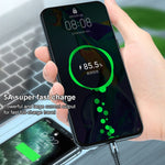 K061 1.2m 5A 3 in 1 USB to 8 Pin + USB-C / Type-C + Micro USB Round Fast Charging Data Cable