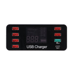 A9 Plus (Global Version) Multi-function AC 100V~240V 8 Ports USB Digital Display LCD Detachable Charging Station Smart Charger with Wireless Charger,Support QC3.0, A9 Plus (Global Version)