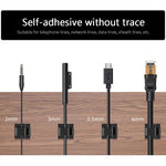HG2392 50 PCS Desktop Data Cable Organizer Fixing Clip, Gum Type: Acrylic, 50 PCS / Acrylic