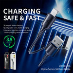 WK WDC-136 USB to 8 Pin 3A Fast Charing Data Cable, USB to 8 Pin(Black)