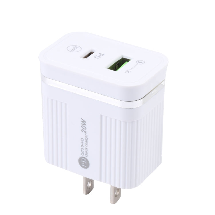 46-A2C2 20W PD + QC3.0 USB Multifunction Fast Charger,US Plug, US Plug