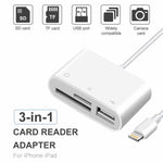 NK-1081 8 Pin to SD + TF + USB Port Camera Reader Adapter