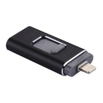 easyflash RQW-01B 3 in 1 USB 2.0 & 8 Pin & Micro USB 32GB Flash Drive, RQW-01B Black