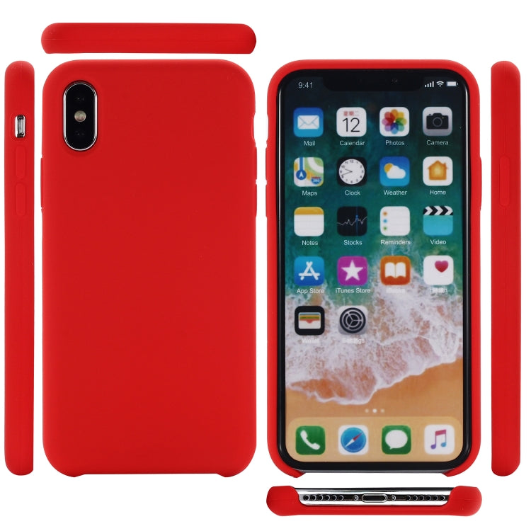 For iPhone XS Max Four Corners Full Coverage Liquid Silicone Protective Case Back Cover, For XS Plus, XS Max, For XS Max