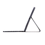 X-11B Skin Plain Texture Detachable Bluetooth Keyboard Tablet Case for iPad Pro 11 inch 2020 / 2018, with Pen Slot, Black Keyboard