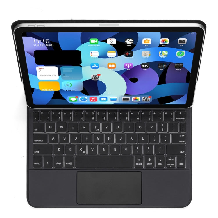 P109 Pro Ultra-thin Detachable Bluetooth Keyboard Leather Tablet Case with Touchpad & White Backlight for iPad Pro 11 inch 2021 / 2020 / 2018 & iPad Air 2020 10.9, P109 Pro