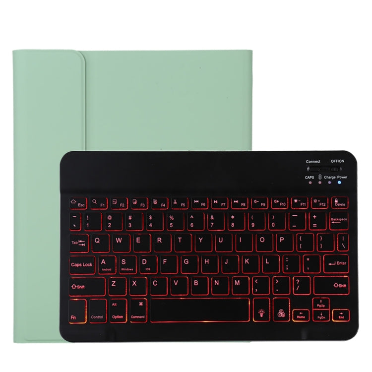 TG11BS Detachable Bluetooth Black Keyboard + Microfiber Leather Tablet Case for iPad Pro 11 inch (2020), with Backlight & Pen Slot & Holder, Black Keyboard