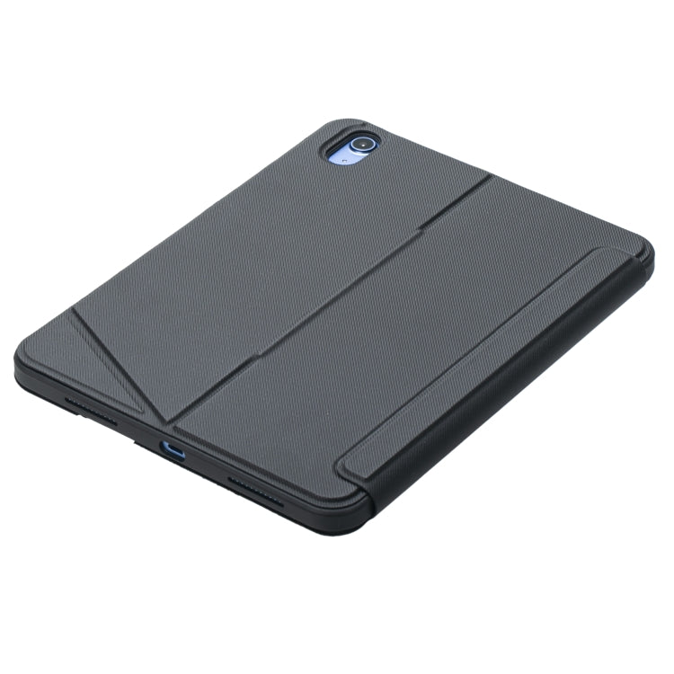 T10-AS For iPad 11 2025 / iPad 10th Gen 10.9 2022 Touch Backlight Split Type Bluetooth Keyboard Leather Case, T10-A