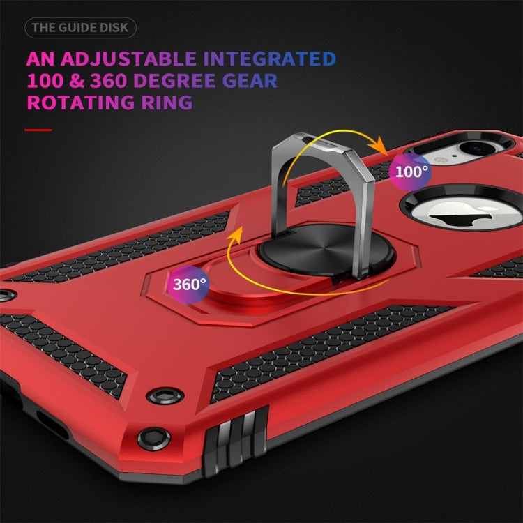 For iPhone XR Sergeant Armor Shockproof TPU + PC Protective Case with 360 Degree Rotation Holder