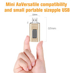 Richwell 3 in 1 16G Type-C + 8 Pin + USB 3.0 Metal Push-pull Flash Disk with OTG Function
