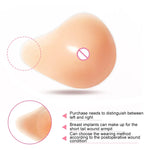 AS8 Spiral Shape Postoperative Rehabilitation Fake Breasts Silicone Breast Pad Nipple Cover 500g/Left, 500g/Left