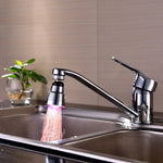SDF-B10 1 LED ABS Temperature Sensor RGB LED Faucet Light Water Glow Shower, Size: 58 x 38mm, Interface: 22mm (Silver), SDF-B10