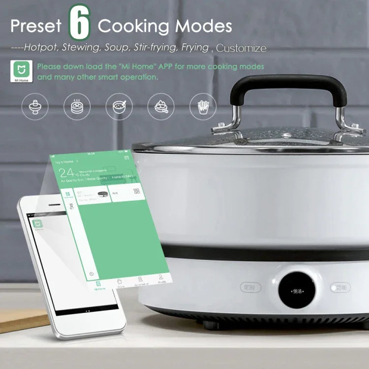 Original Xiaomi Mijia 2100W OLED Screen Induction Cooker 2 NFC Connection App Control, US Plug, Cooker 2 2100W