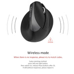 DELUX M618 Mini 2.4G Wireless 2400DPI USB Rechargeable Ergonomic Vertical Mouse, M618 Grey